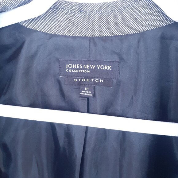 Jones New York Stretch Women's Gray Blazer Jacket With Button Closure‎ Siz… - Picture 14 of 16